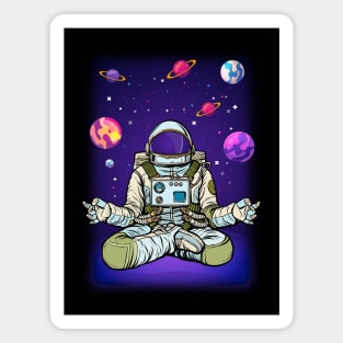 Meditating Astronaut 2 Magnet